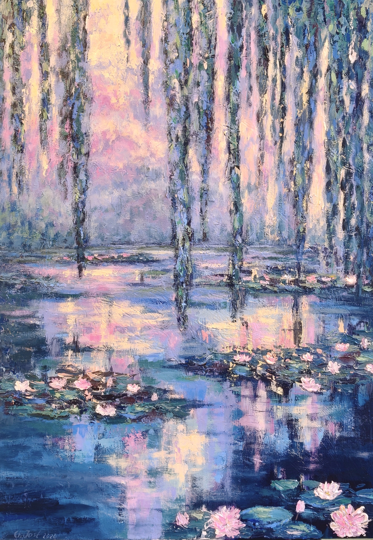 Spirituelle Malerei, Acryl Spachteltechnik 100x70 cm, Preis auf Anfrage!
