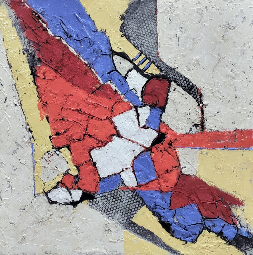 Titelbild: 60-23, Acrylspachtel auf Leinwand, 100x100 cm, Preis auf Anfrage 