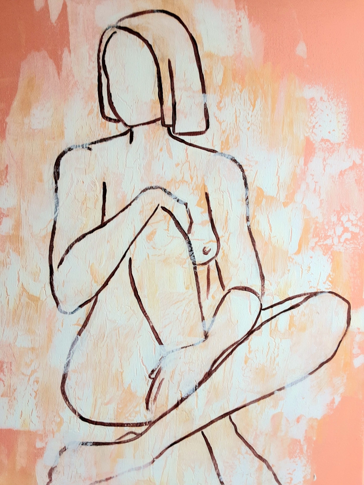 Akt Nr 3, Acryl auf Leinwand 80x 60 cm, 380€