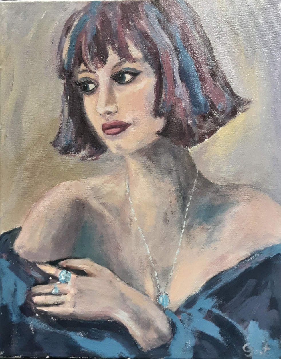 Portrait einer Frau, 50x50cm, Preis auf Anfrage