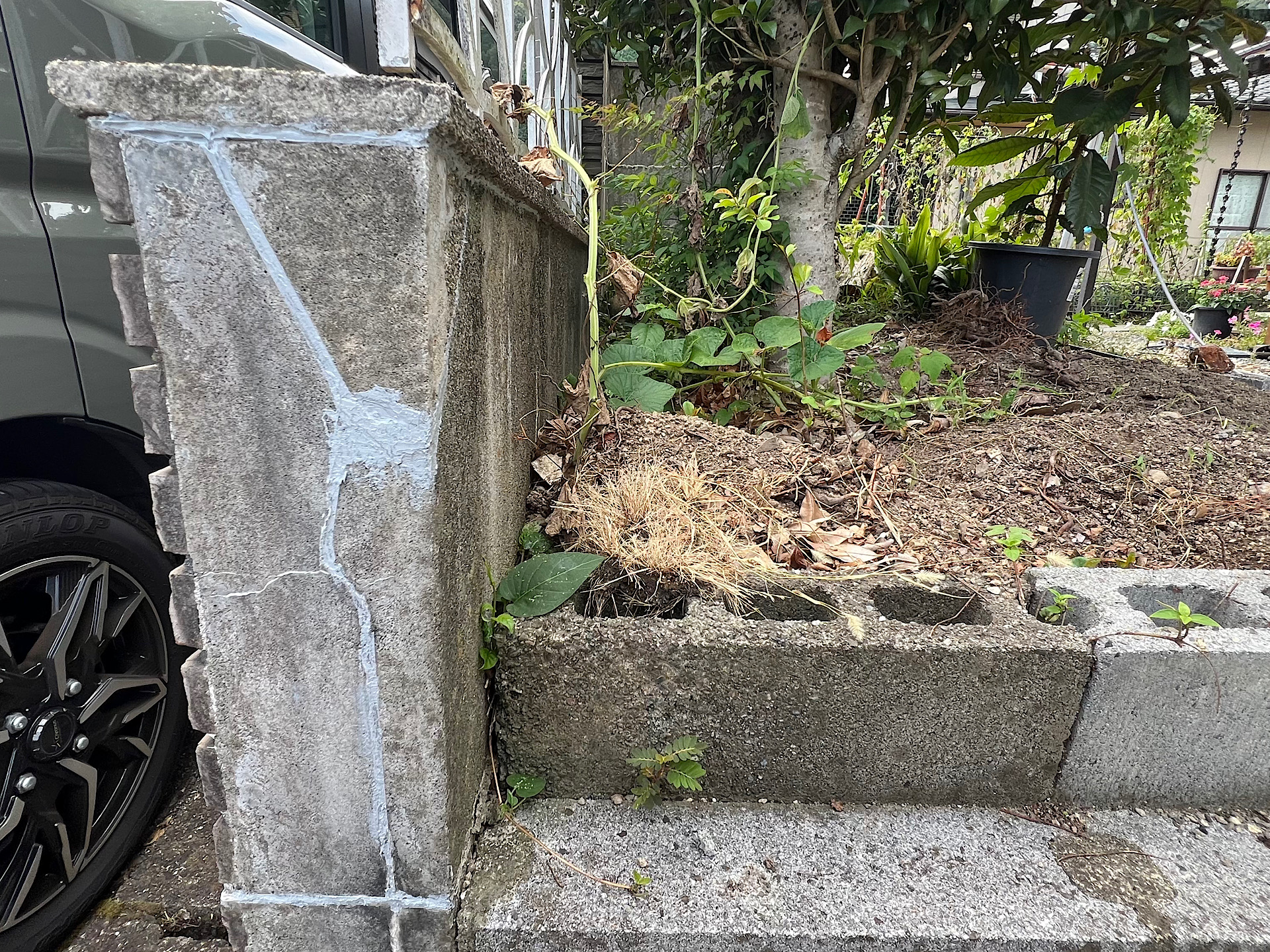 ブロック塀補修 岐阜市安食 M様 施工後