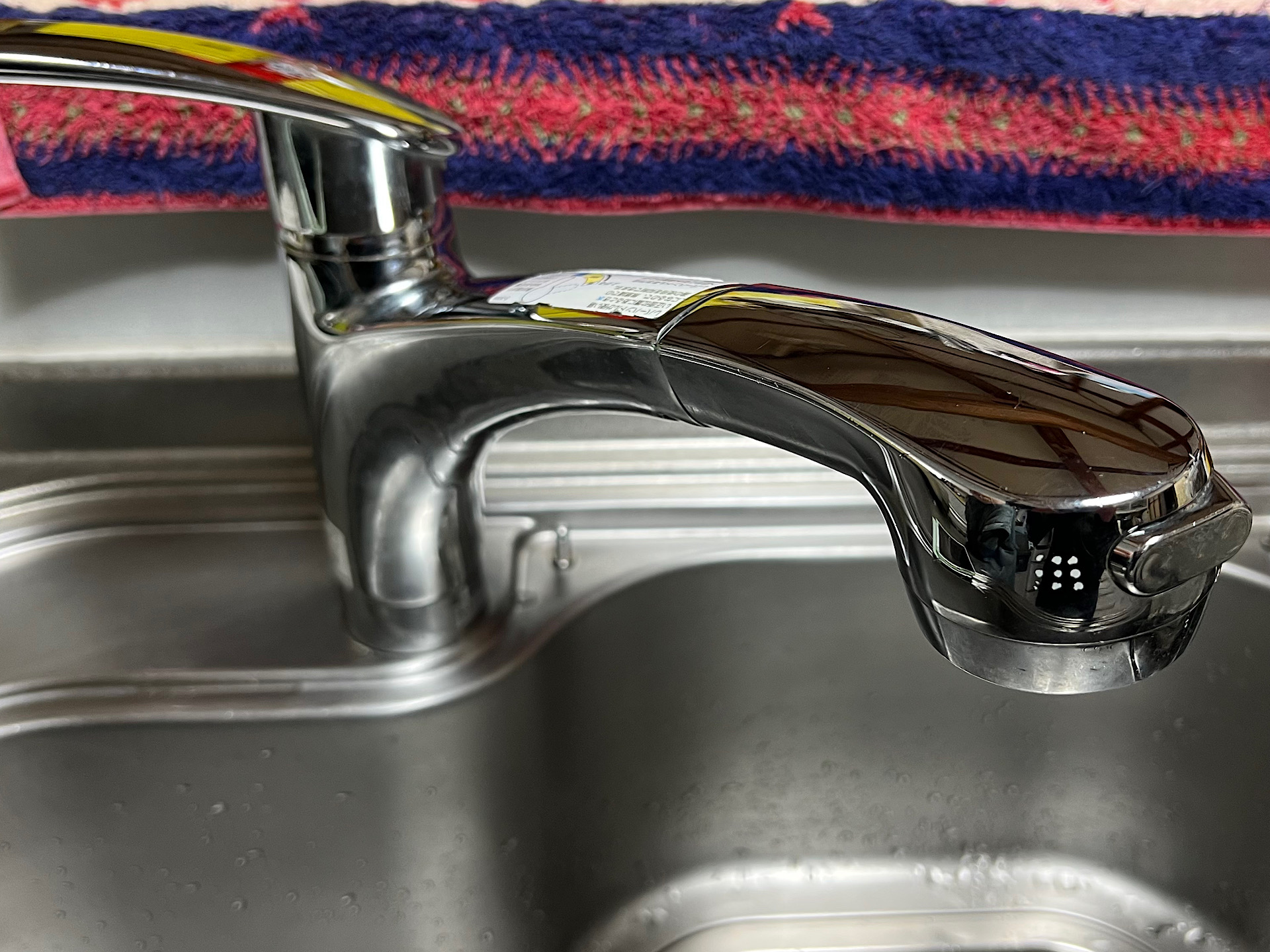 シングルレバー水栓 施工前です🛠️