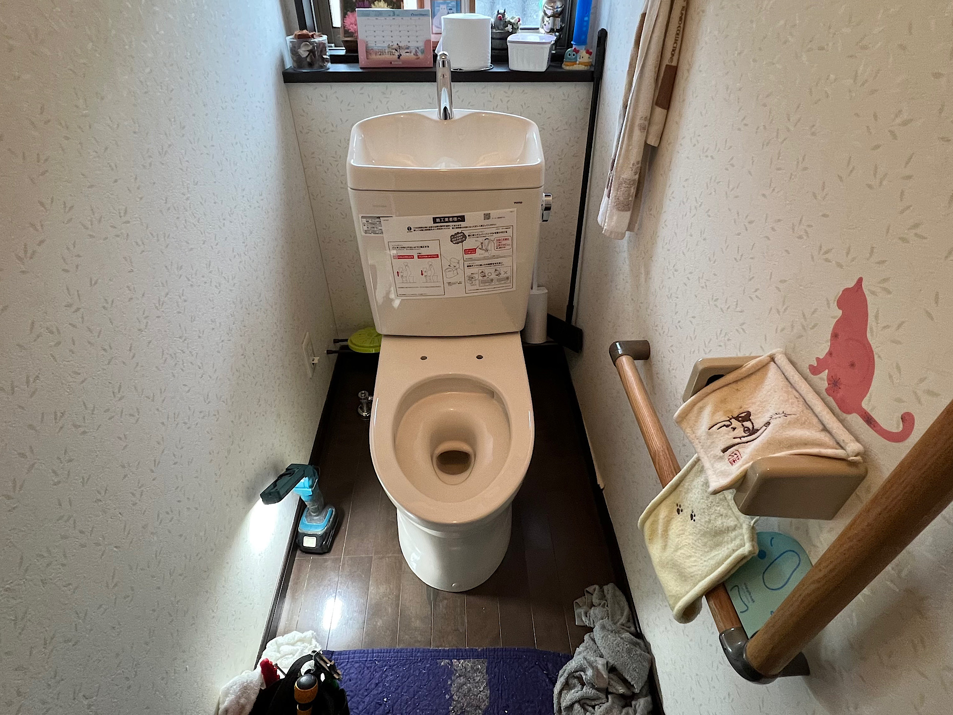 新品の便器＋タンクを取り付けていきます🛠️