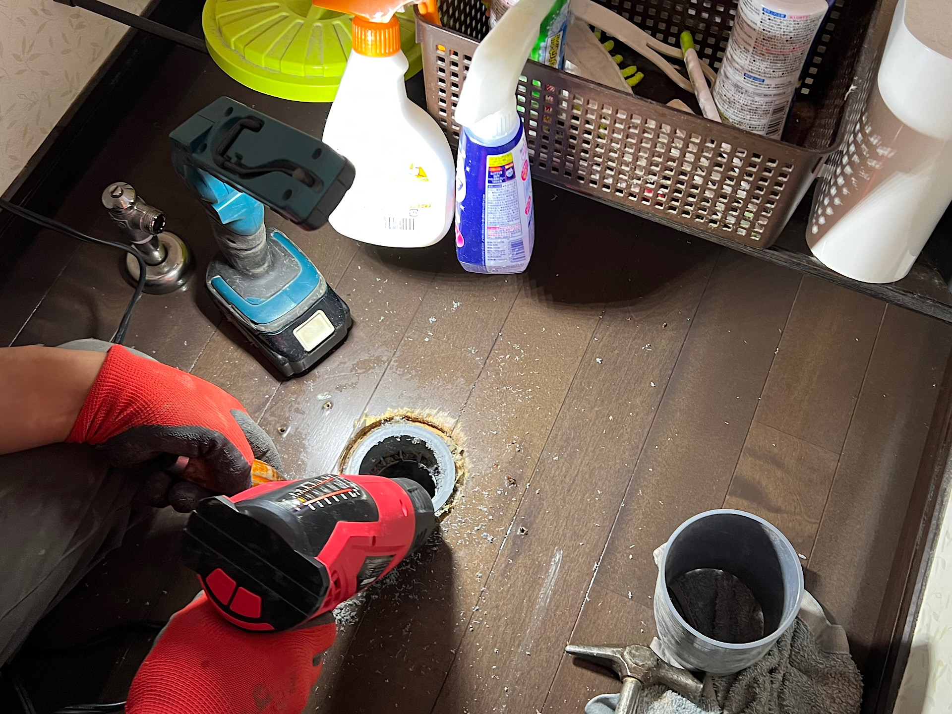 排水の部分をやり直しをしていきます👨‍🔧