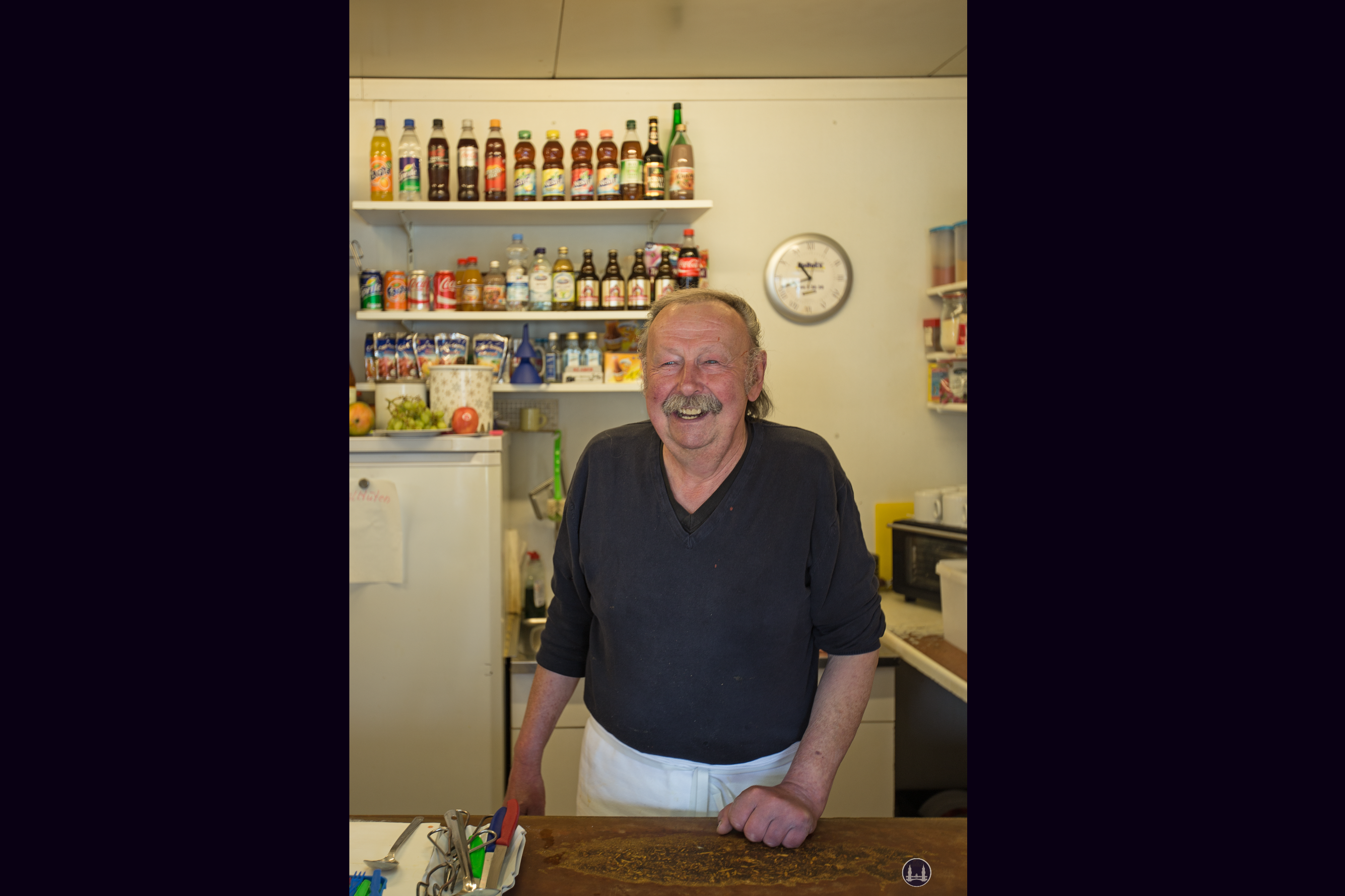 Jörg's Curry - Container in Marienfelde. Der Chef Jörg höchstpersönlich