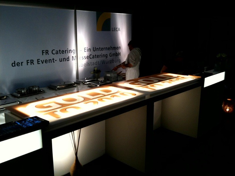 FR Catering, Leuchtwerbung (Messe-Präsentation) (© WÖRLE medien, Werbetechnik Würzburg)