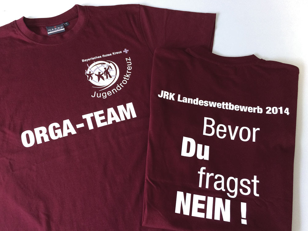 HAKRO T-Shirt Classic #292 - Siebdruck - BRK/JRK Würzburg (© WÖRLE medien, Textildruck Würzburg)
