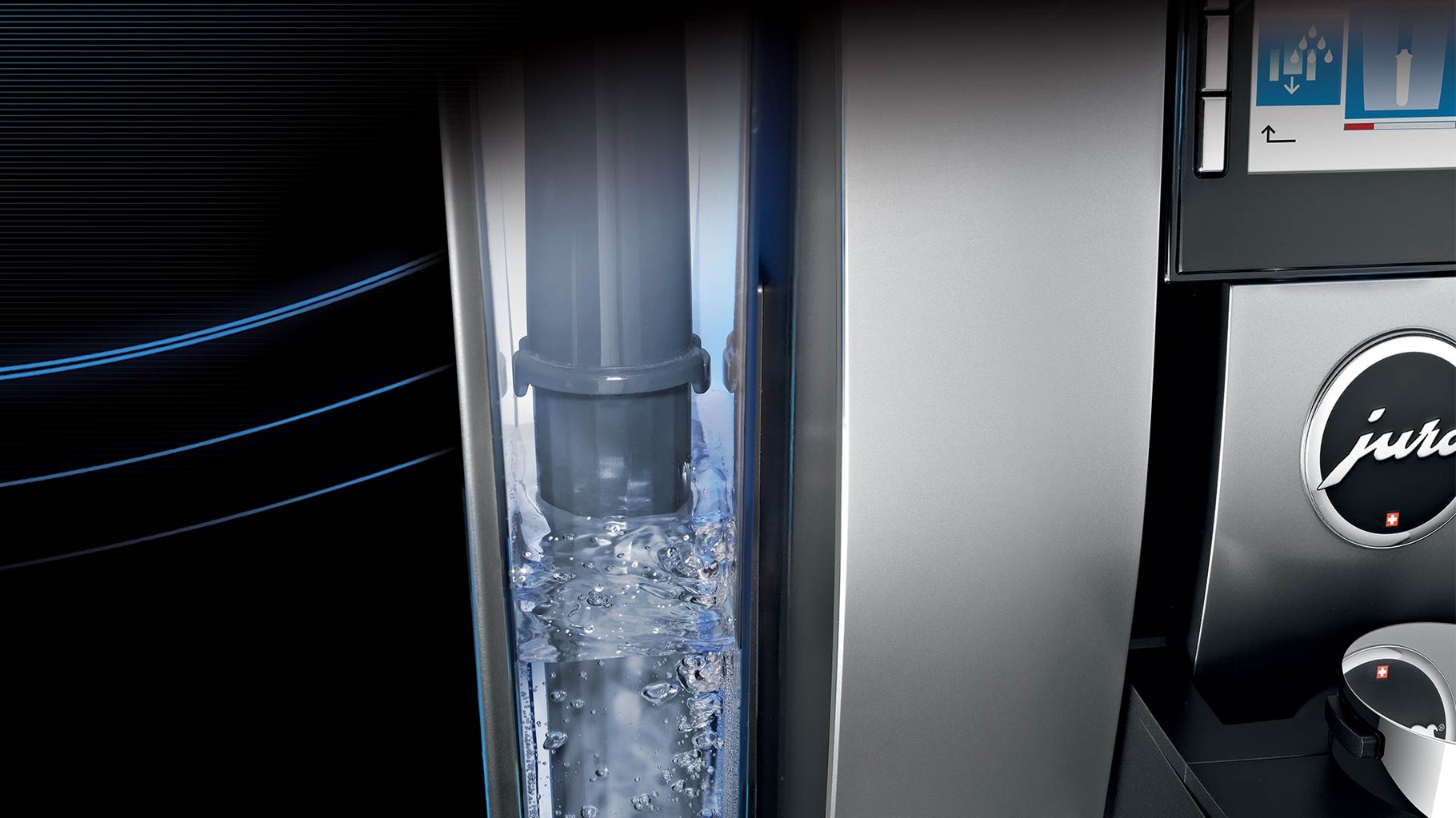 Jura Z6 Satinsilber Intelligent Water System RFID-Technologie für Filtererkennung