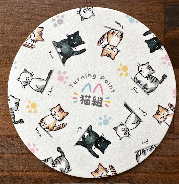 ターニングポイント猫組のオリジナルコースター作ってみました。