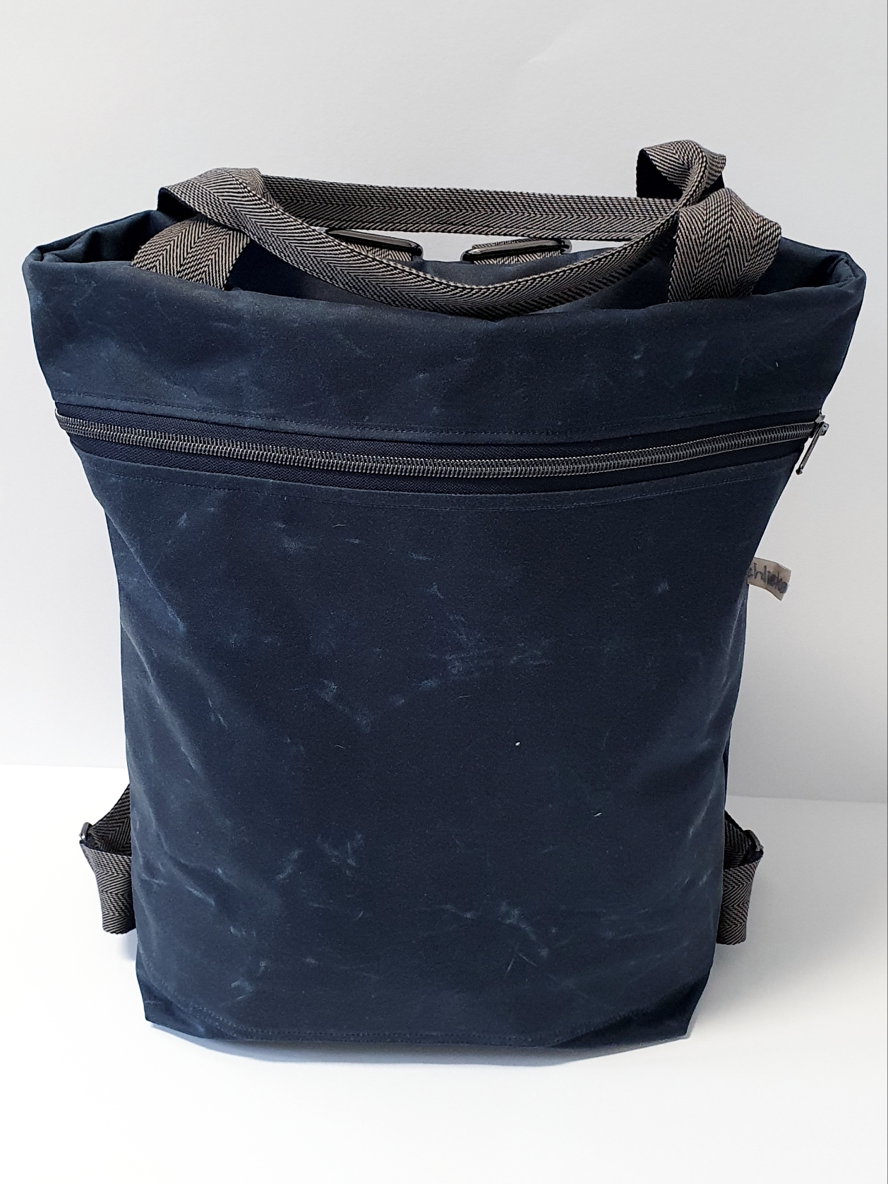 2in1 Bag Oilskin navy