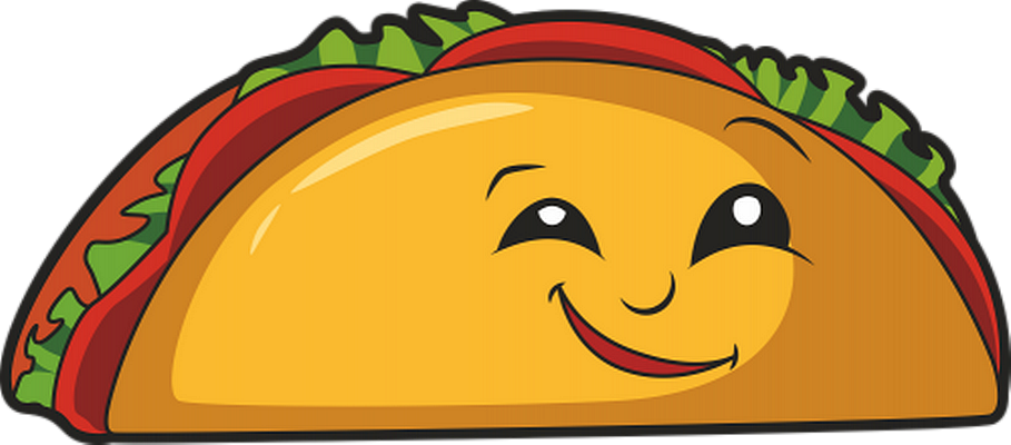 taco - restauration - alimentation - smiley émoticône émoji cartoon clipart illustration - artémotic