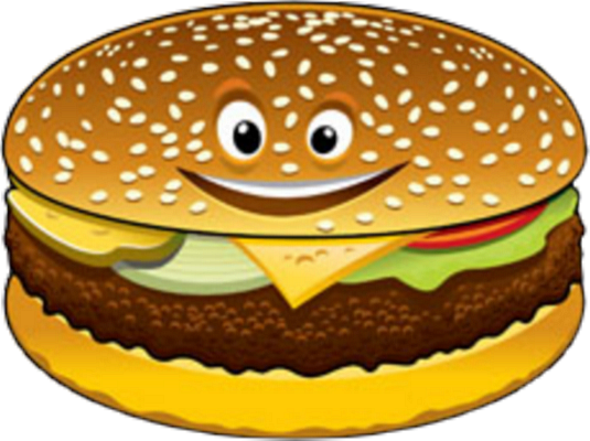 hamburger - restauration - alimentation - smiley émoticône émoji cartoon clipart illustration - artémotic
