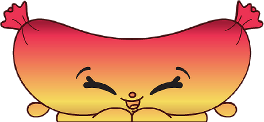 saucisse - restauration - alimentation - smiley émoticône émoji cartoon clipart illustration - artémotic