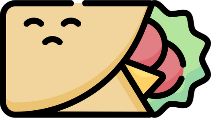 burrito - restauration - alimentation - smiley émoticône émoji cartoon clipart illustration - artémotic