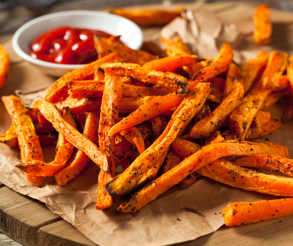 Süßkartoffel-Pommes aus dem Backofen