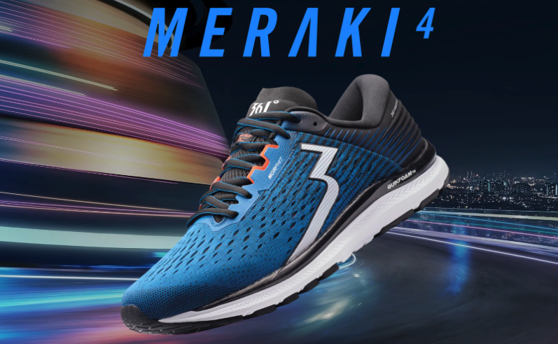 Der Meraki 4 ist ein High-Performance Laufschuh, der ein optimales Verhältnis aus Dämpfung und Dynamik bietet.