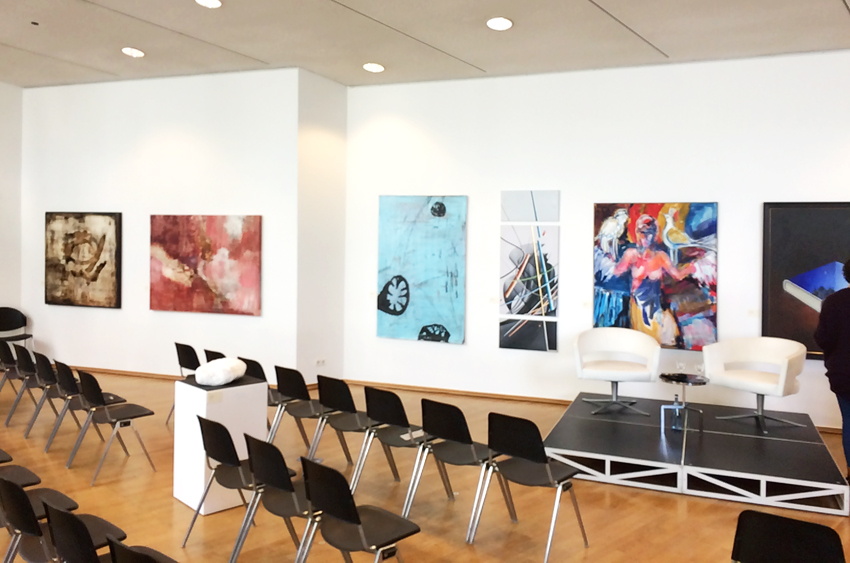 Gruppenausstellung im Stadtmuseum Oldenburg, 2017, grün-blau, Vernissage, Jubiläum 70 Jahre BBK, Sarah Esslinger-Dahlmann