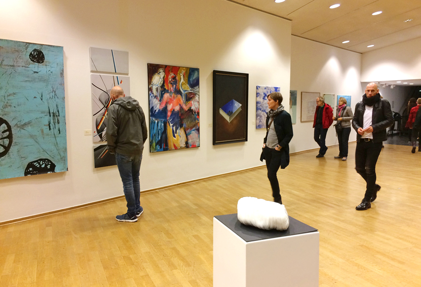 Gruppenausstellung im Stadtmuseum Oldenburg, 2017, grün-blau, Vernissage, Jubiläum 70 Jahre BBK, Sarah Esslinger-Dahlmann