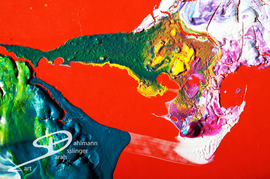 Foto-Ausstellung, AcKU Galerie, Hildesheim, 2010, Sarah Esslinger-Dahlmann, Detailfotografien rot, gelb, blau, grün
