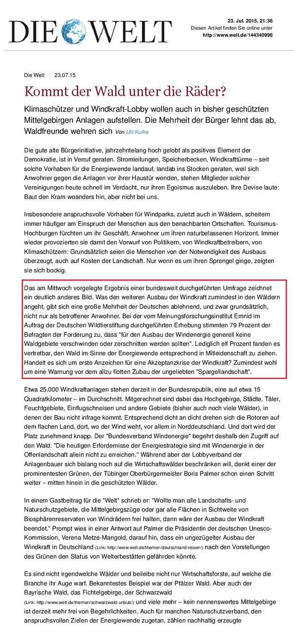 Die Welt v. 23.07.2015