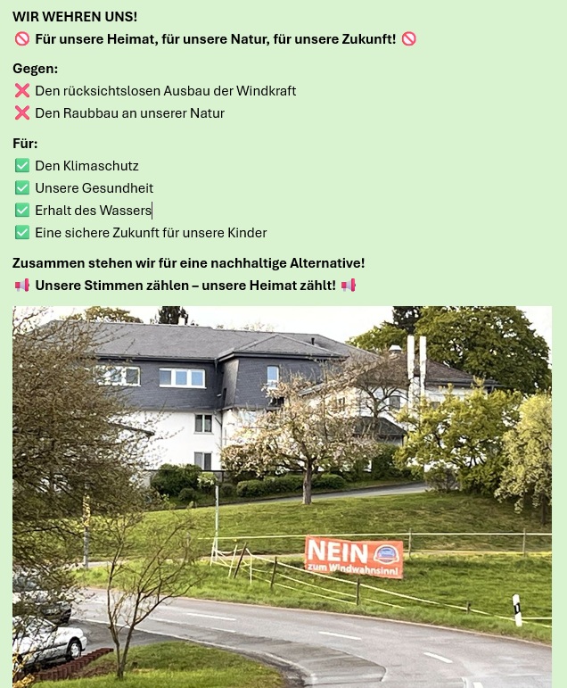 Das erste Banner ist seit dem 16.04.2025 am Ortseingang Niederwallmenach gestellt und grüßt die Fahrer aus Richtung Oberwallmenach