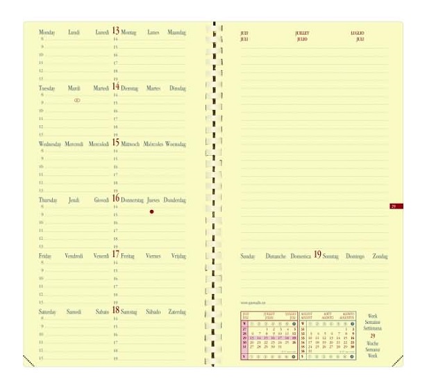Quo Vadis Kalender 2025 Italnote S - 8,8x17cm - Papilando