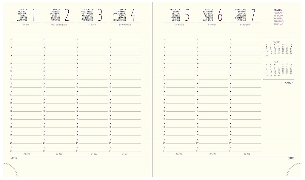 Quo Vadis Kalender 2022 Eurotime 18 15x17cm Papilando Exacompta Kalender 2022