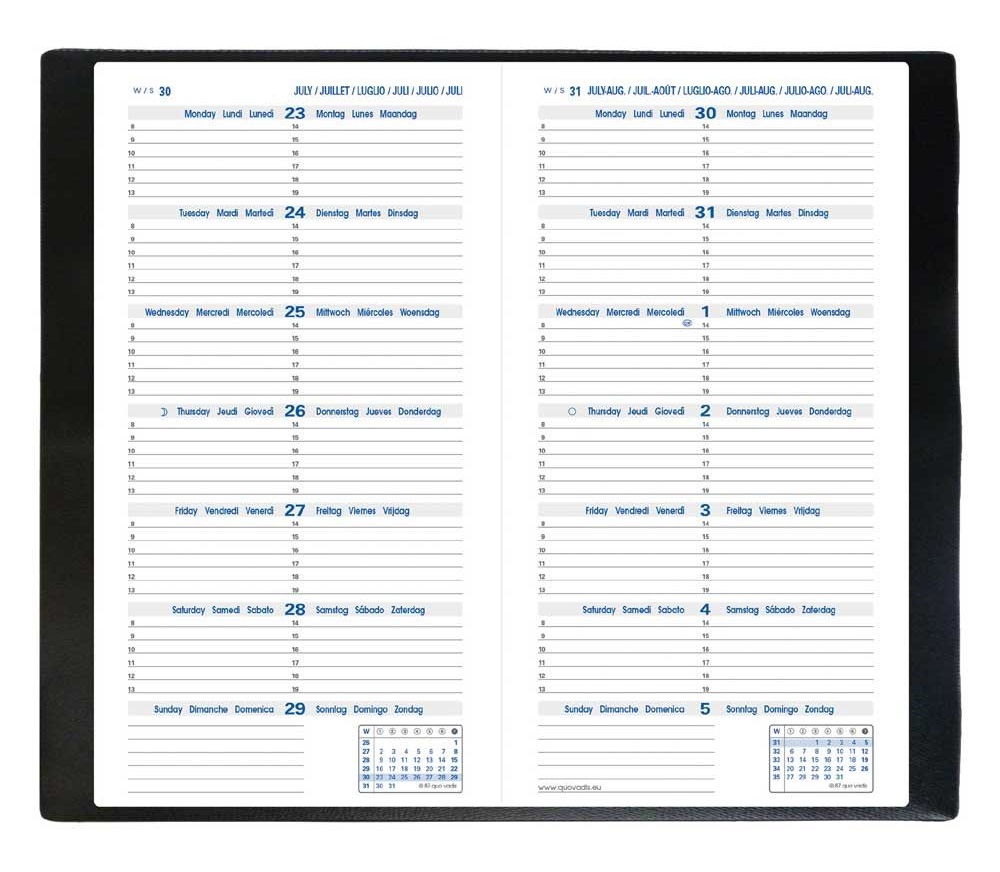 Quo Vadis Kalender 2024 Silma - 8,8x17cm - Papilando