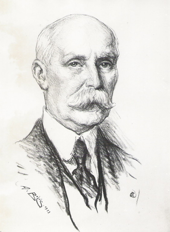 Maréchal Petain 1933 fusain André Aaron Bilis