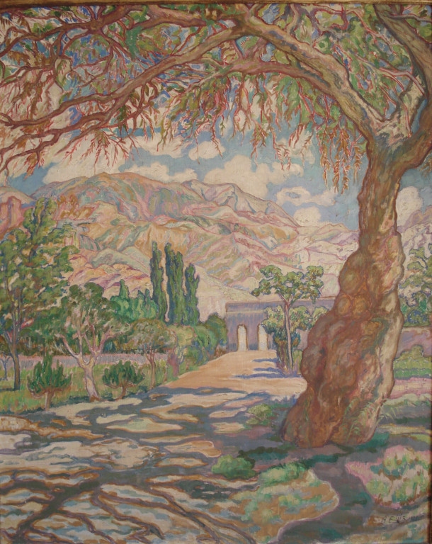 paysage Amérique su Sud 1925 huile sur toile 95x76 André Aaron Bilis