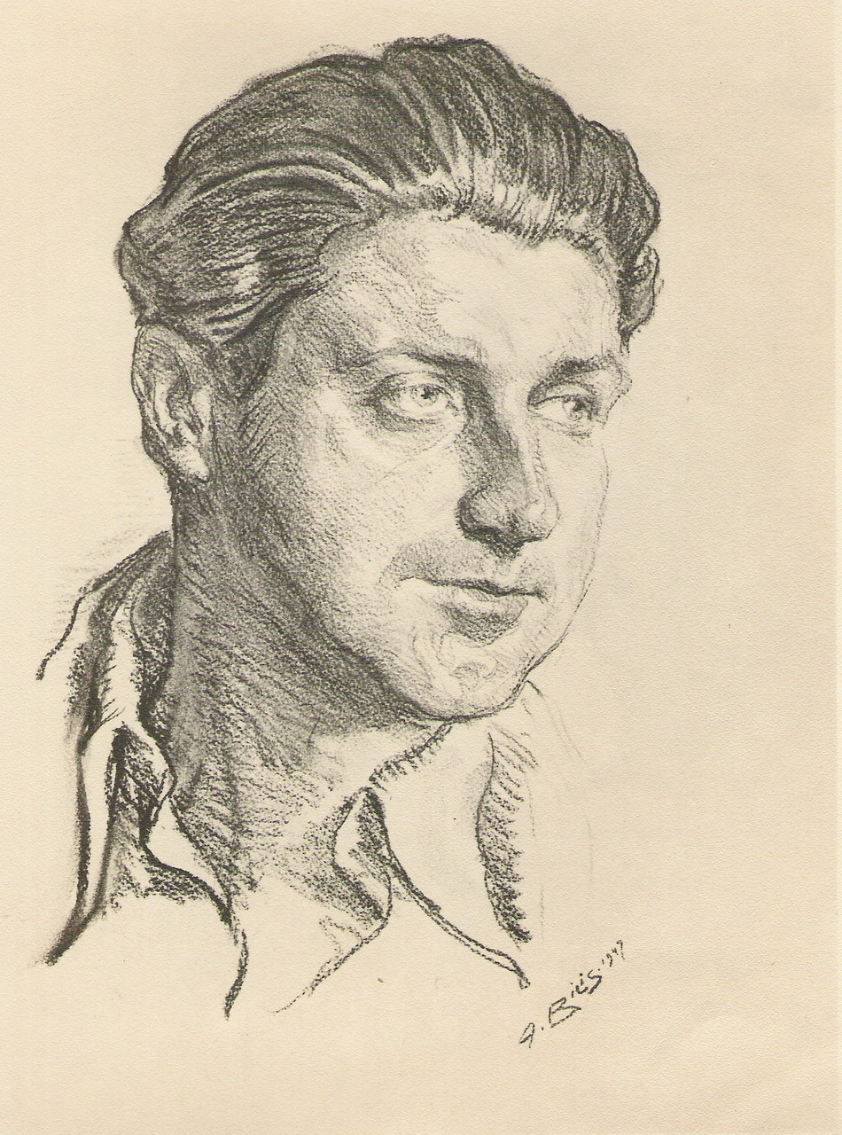  Henri  Troyat  1949  fusain André Aaron Bilis