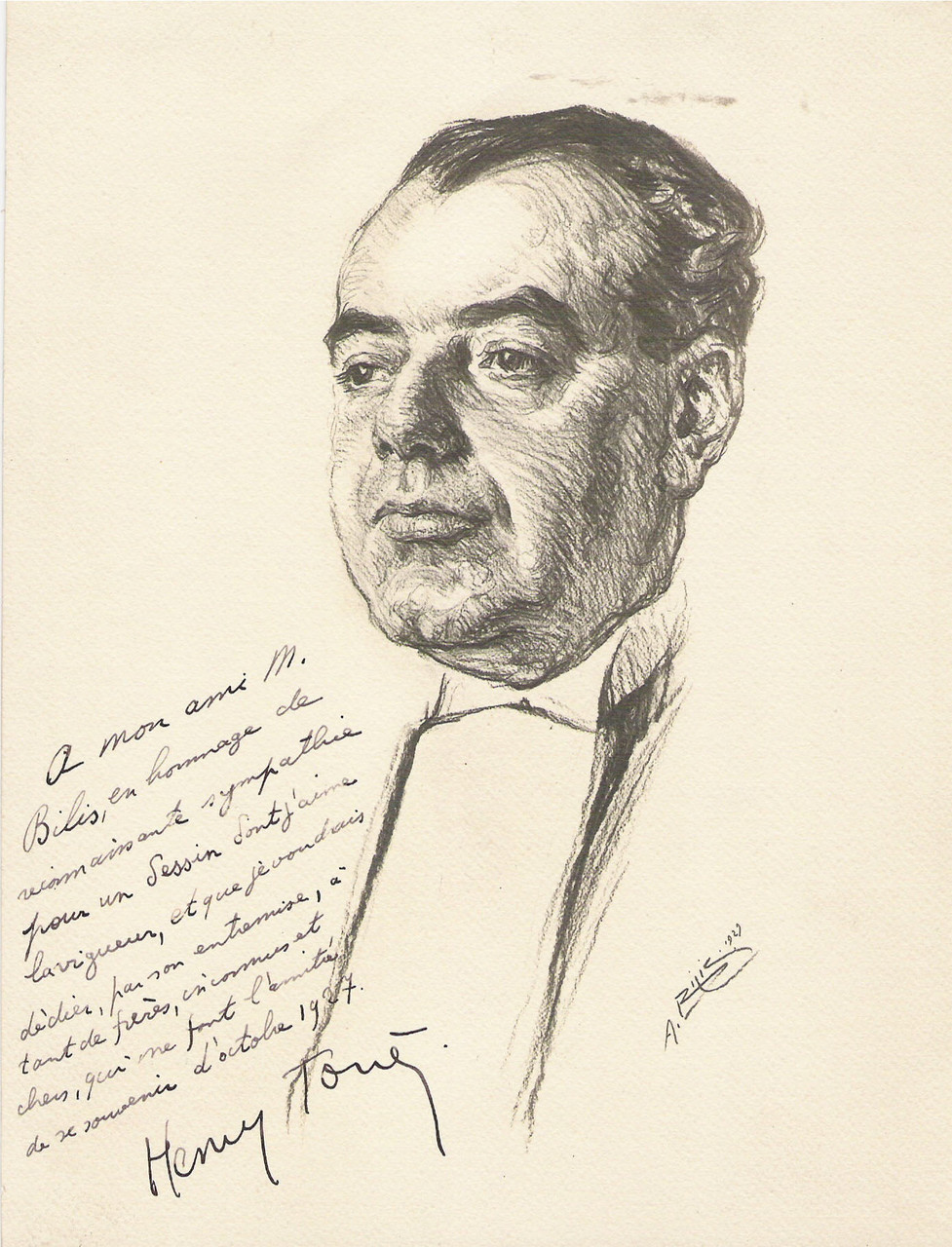  Henri Torres  1929  fusain André Aaron Bilis