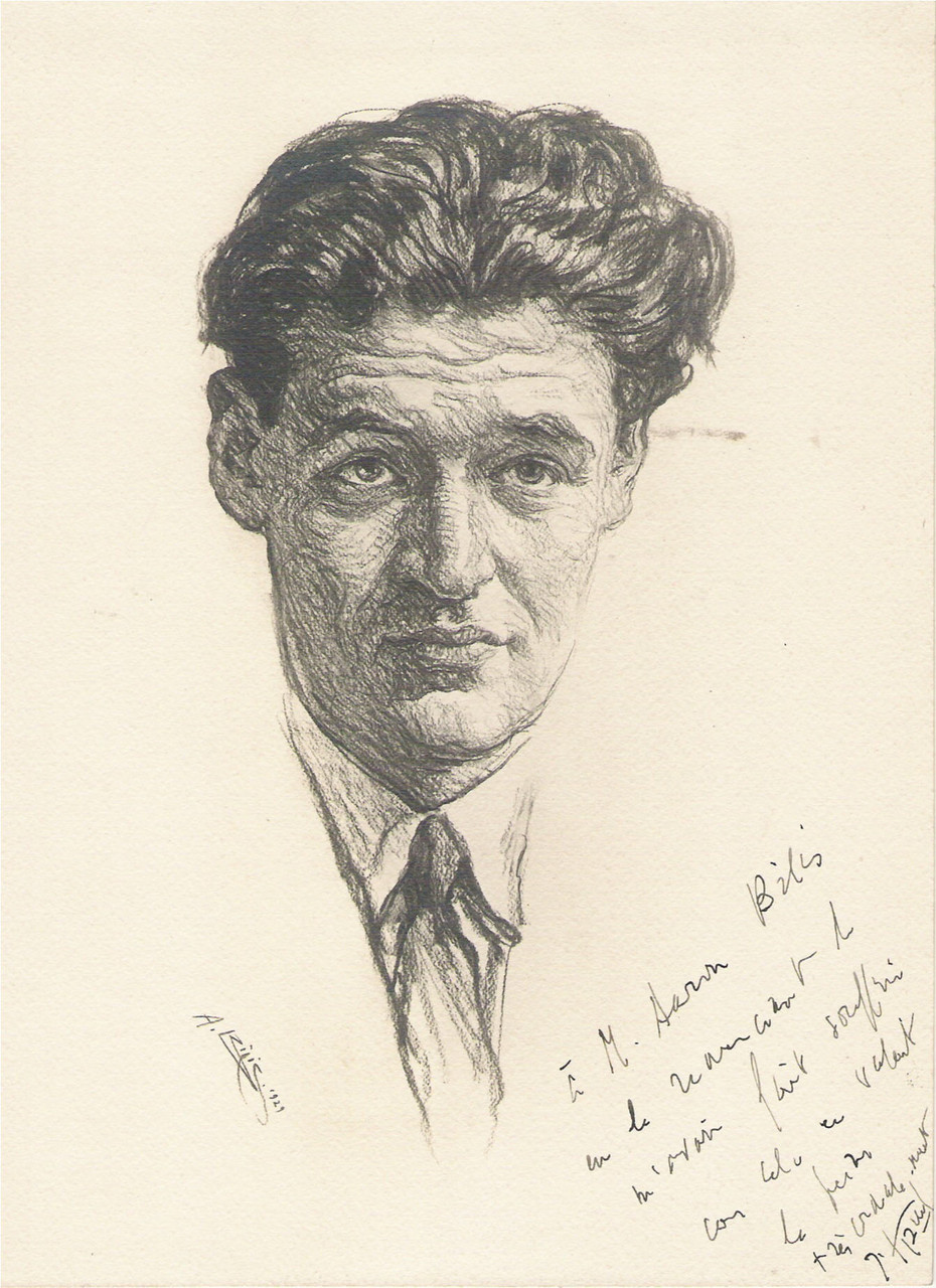   Joseph Kessel  1929  fusain André Aaron Bilis