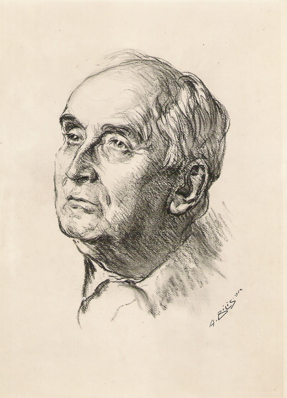  Paul Claudel 1952  fusain André Aaron Bilis