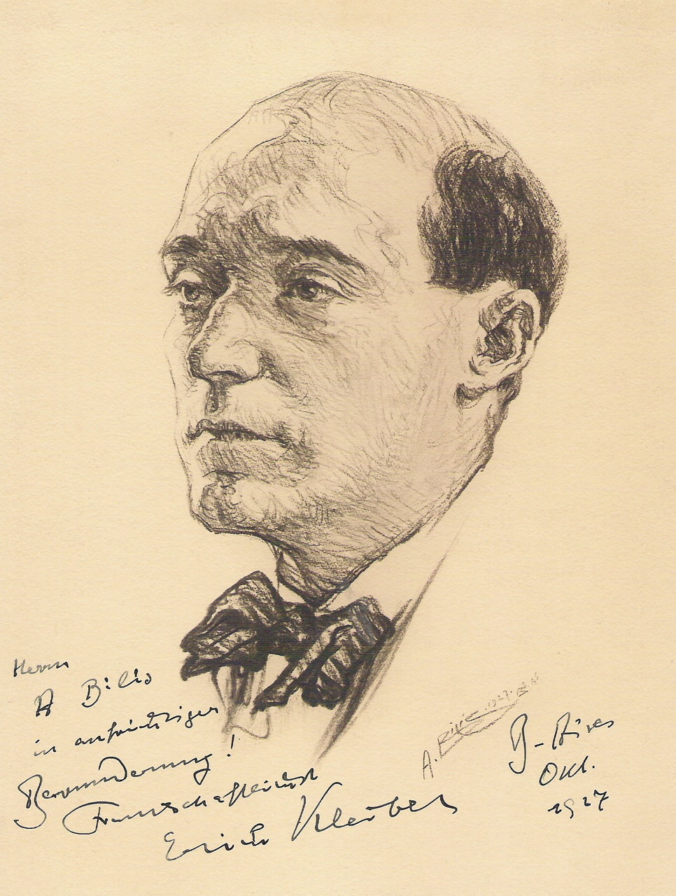 Eric Kleiber   1927  fusain André Aaron Bilis
