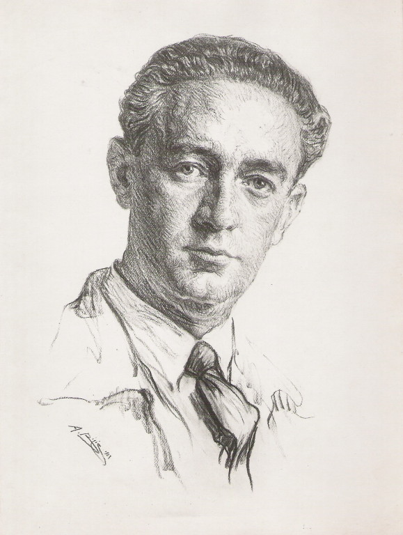 Autoportrait 1923 fusain André Aaron Bilis