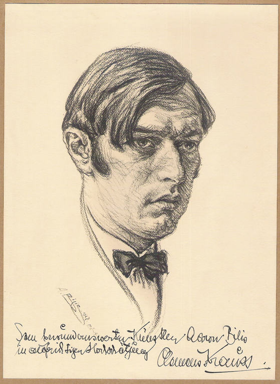 Krauss, chef d'orchestre 1927  fusain André Aaron Bilis