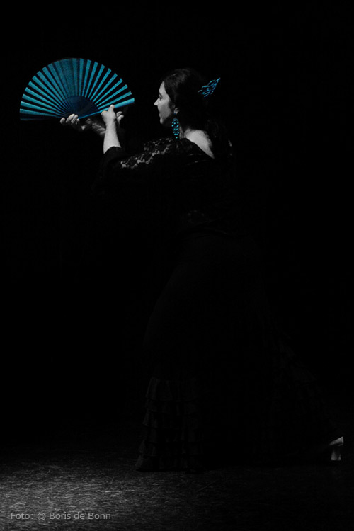 Flamenco-Tänzerin Rosa Martínez on stage (Colorkey)