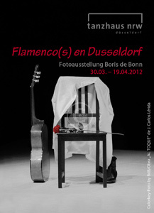 Titelfoto zur Fotoausstellung "Flamenco(s) en Dusseldorf" von Boris de Bonn in Düsseldorf; ein Flamenco-Stillleben/Colorkey-Foto by Boris de Bonn aus dem Bühnenstück "Al toque" von J. Carlos Lérida