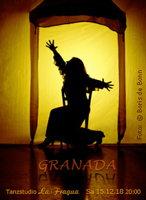 Titelfoto zur Flamenco-Aufführung "GRANADA" 2018 im Tanzstudio La Fragua in Bonn / Color-Foto by Boris de Bonn