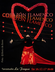 Titelfoto zur Flamenco-Aufführung "CORAZÓN FLAMENCO" 2017 im Tanzstudio La Fragua in Bonn / Color-Foto by Boris de Bonn