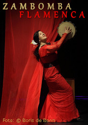 Flamenco-Tänzerin (Bailaora) Mayte Beltrán aus Almería zu Gast im Bonner Tanzstudio La Fragua / Color-Foto: © MB-Künstlerarchiv
