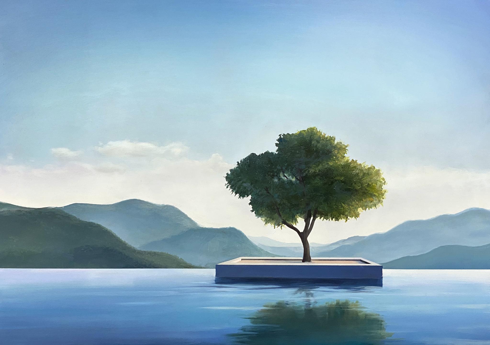 Johannes Kersting Falling into Infinity II., 2023 Acryl auf AluDiBond, 59 x 85 cm