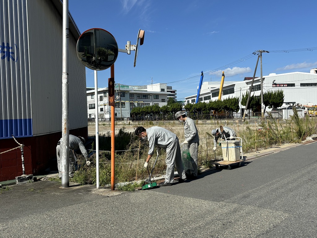ゴミ拾い　新人同行