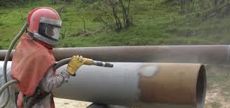 Mentiplay Grit Blasting - Stirling pipe blasting 
