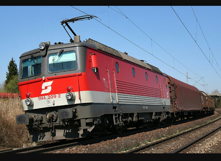 ÖBB 1144 209-2 mit Güterzug bei Rosenheim (Bild von Google)
