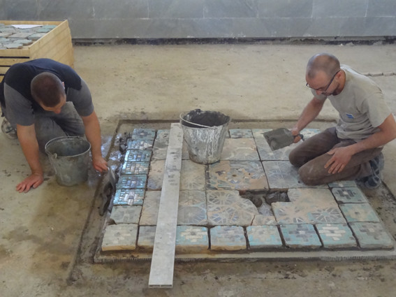 Dernières étapes de la pose du puisard  (Socra, 2013)