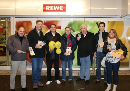 Die liberalen Kampagnehelfer beziehen Position auf Essens Einkaufsstraßen