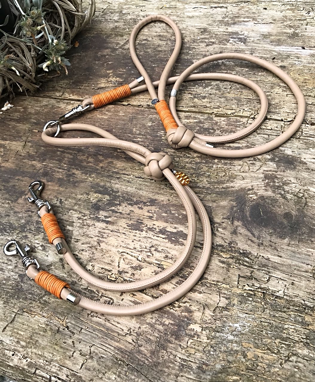 koppelleinen leder knoten exklusive hundehalsbander individueller lederschmuck kropfbanderrk