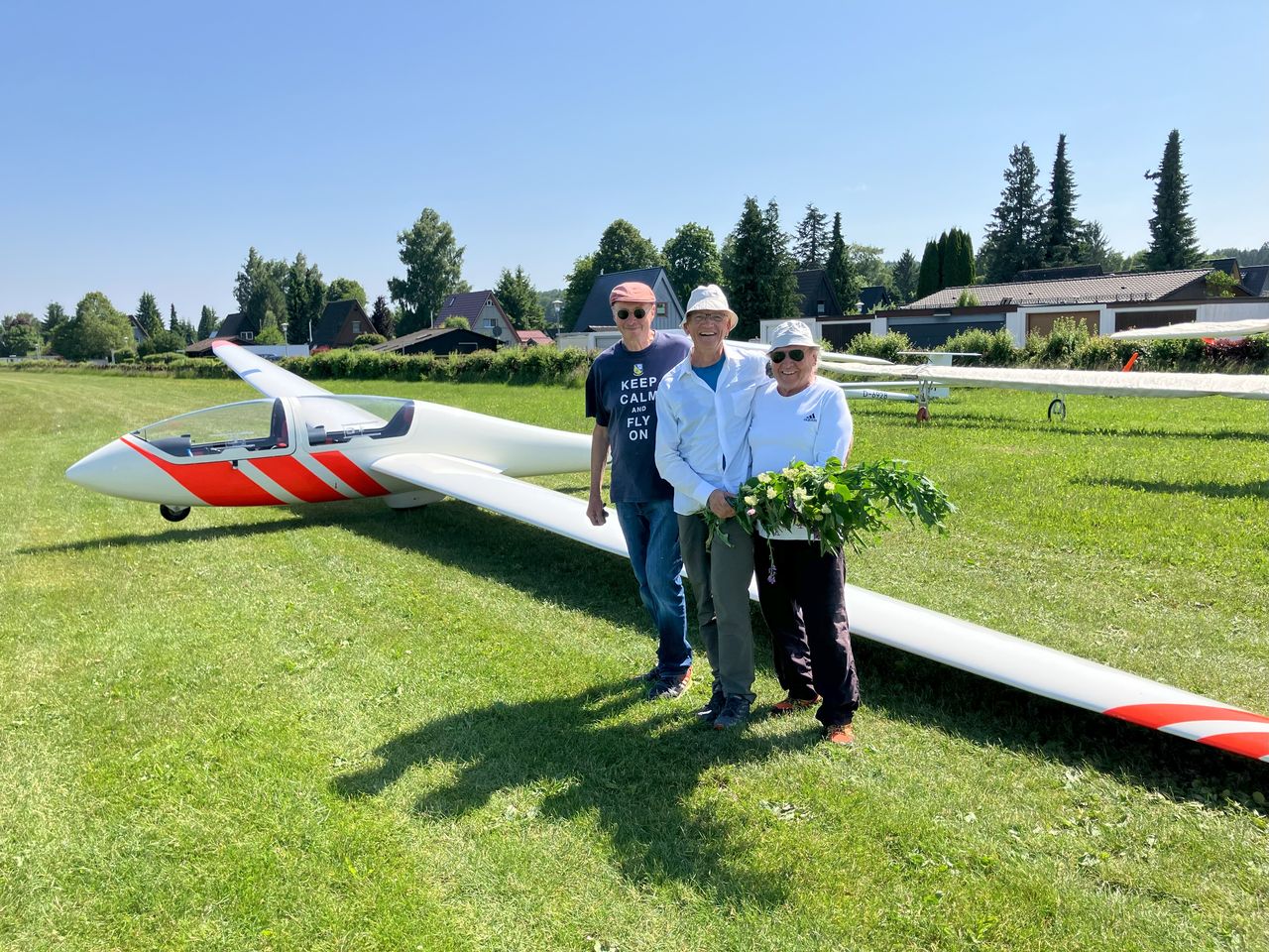 Die Fluglehrer mit ihrem Freiflieger